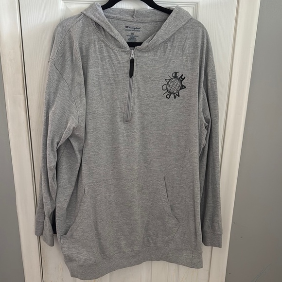 Champion Other - Champion Light Gray Half-Zip Hoodie